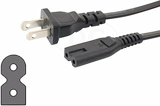 GSParts 6ft 2 Prong Polarized AC Power Wall Cord Figure 8 for TV Printer Laptop Charger