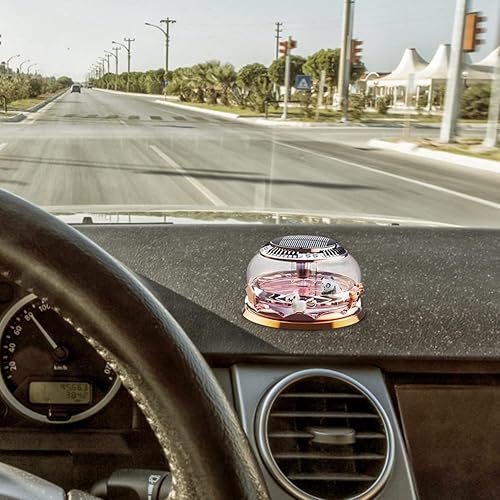 Miniatura 5 de Surakey Difusor giratorio de aromaterapia ambientador creativo para automóvil, hogar, oficina, decoraciones de perfume solar, adornos para