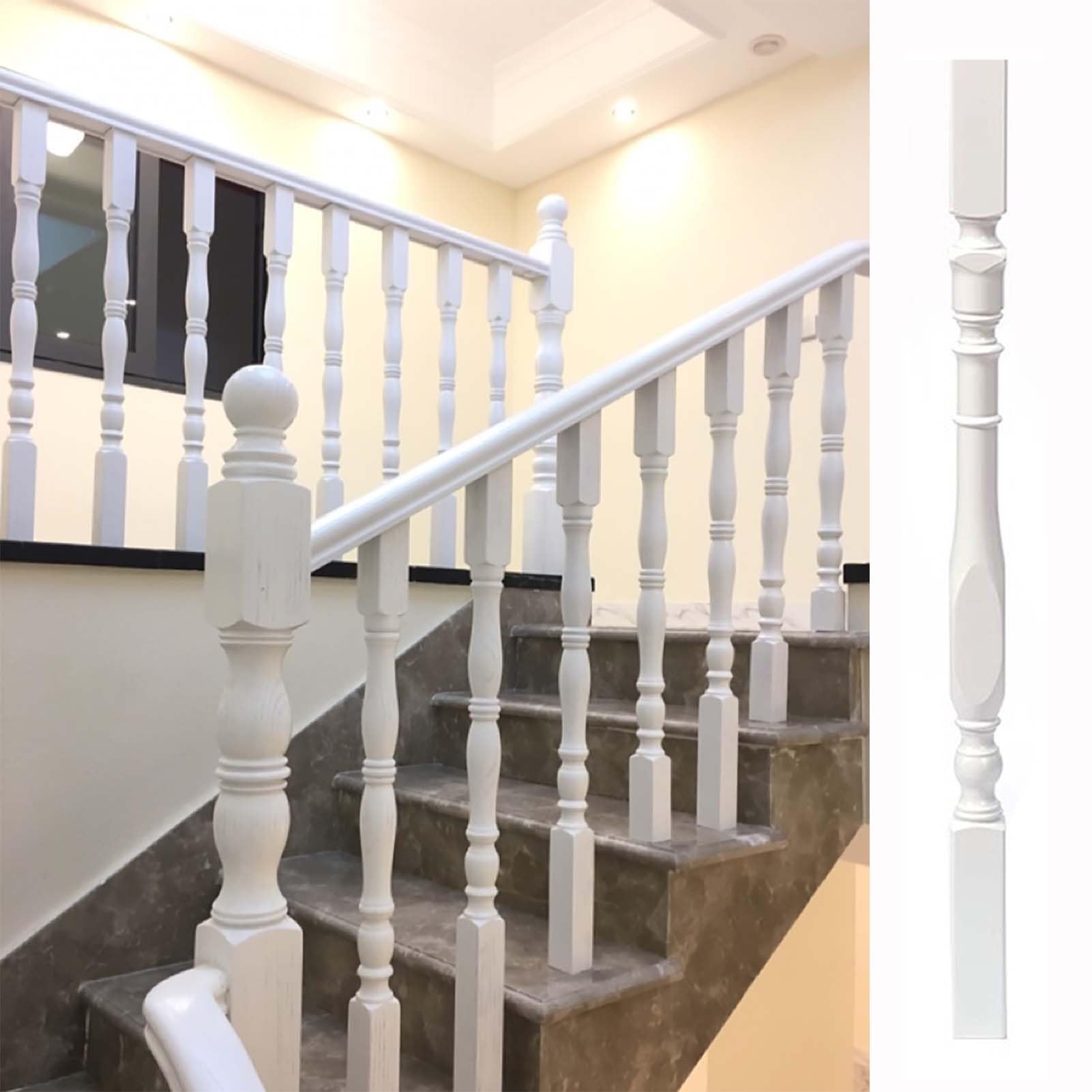 Corrimano Per Scale In Legno Di Pino - Ringhiera Di Sicurezza Per Anziani E Bambini, Lunghezza 50cm - Foto 7