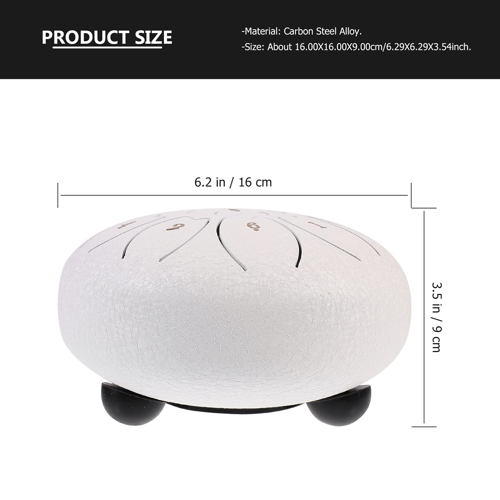 GOOHOCHY 6in Hand Drum Carbon Steel Steel Tongue Drum Set for Boys and Girls Music Enlightenment