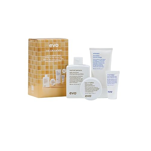 Evo - The Crusaders Haircare Gift Set - Champú diario para personas normales, pasta de textura Box O Bollox, bálsamo facial ganadores y jabón Dodger