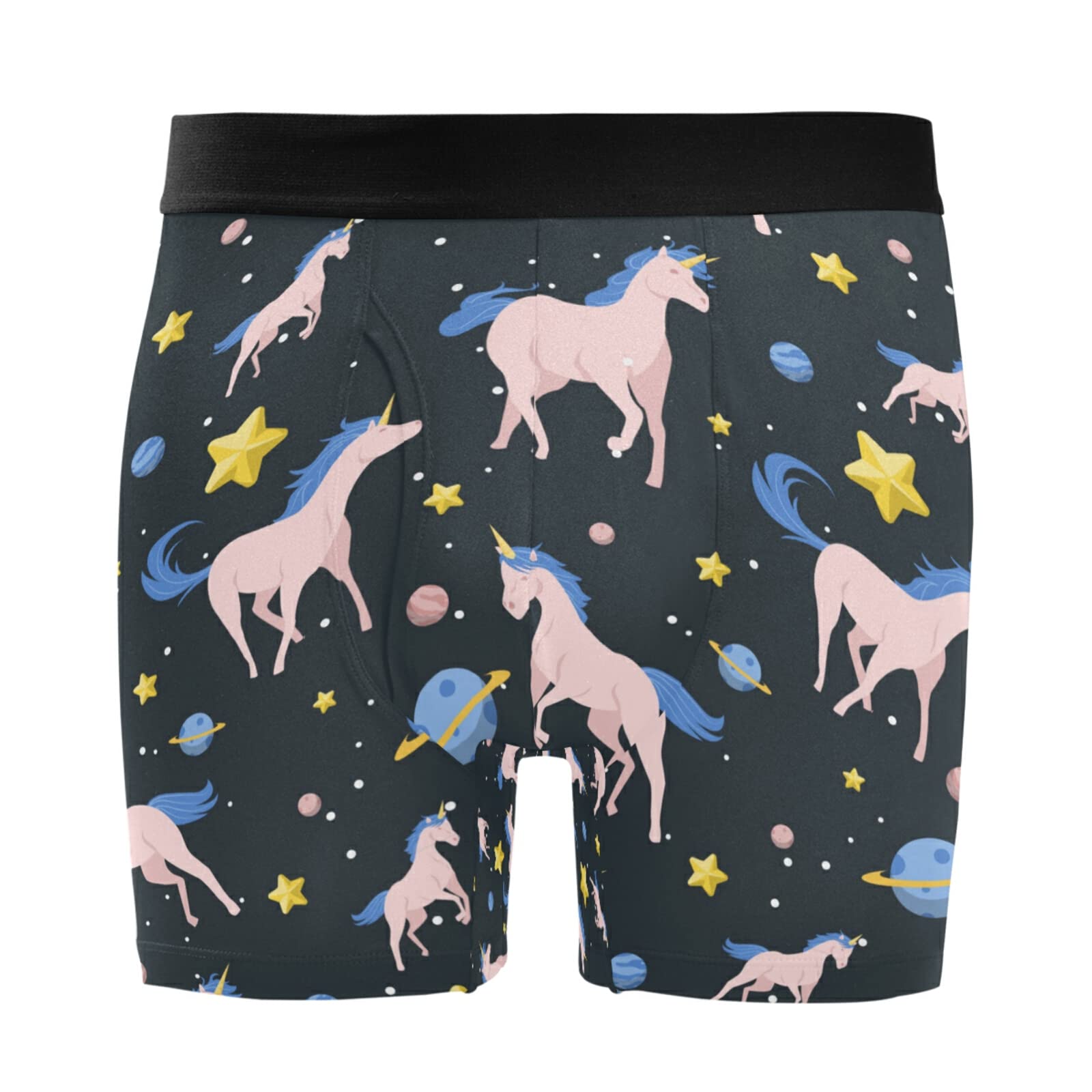 Ropa interior elástica ultrasuaves calzoncillos diseño espacio y unicornio 7
