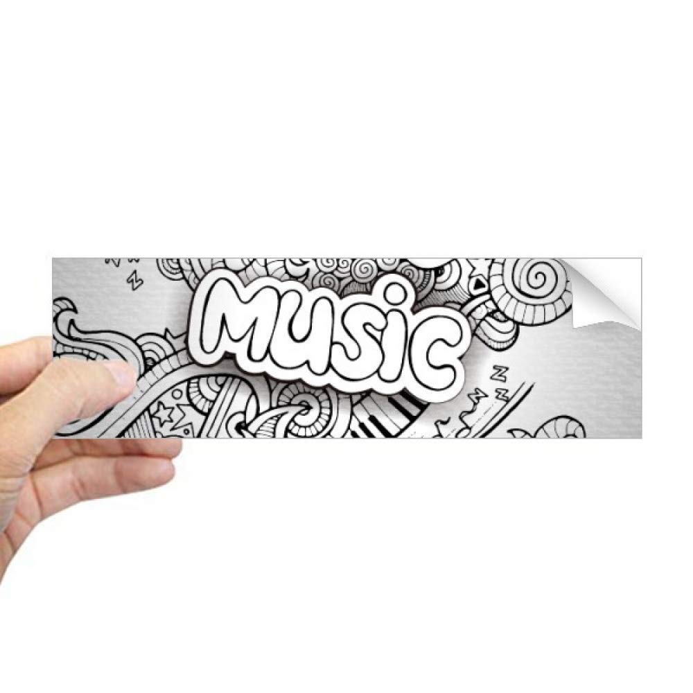 Calcomanía de música bobinado para ventana coche y cuaderno pegatina rectangular DIYthinker