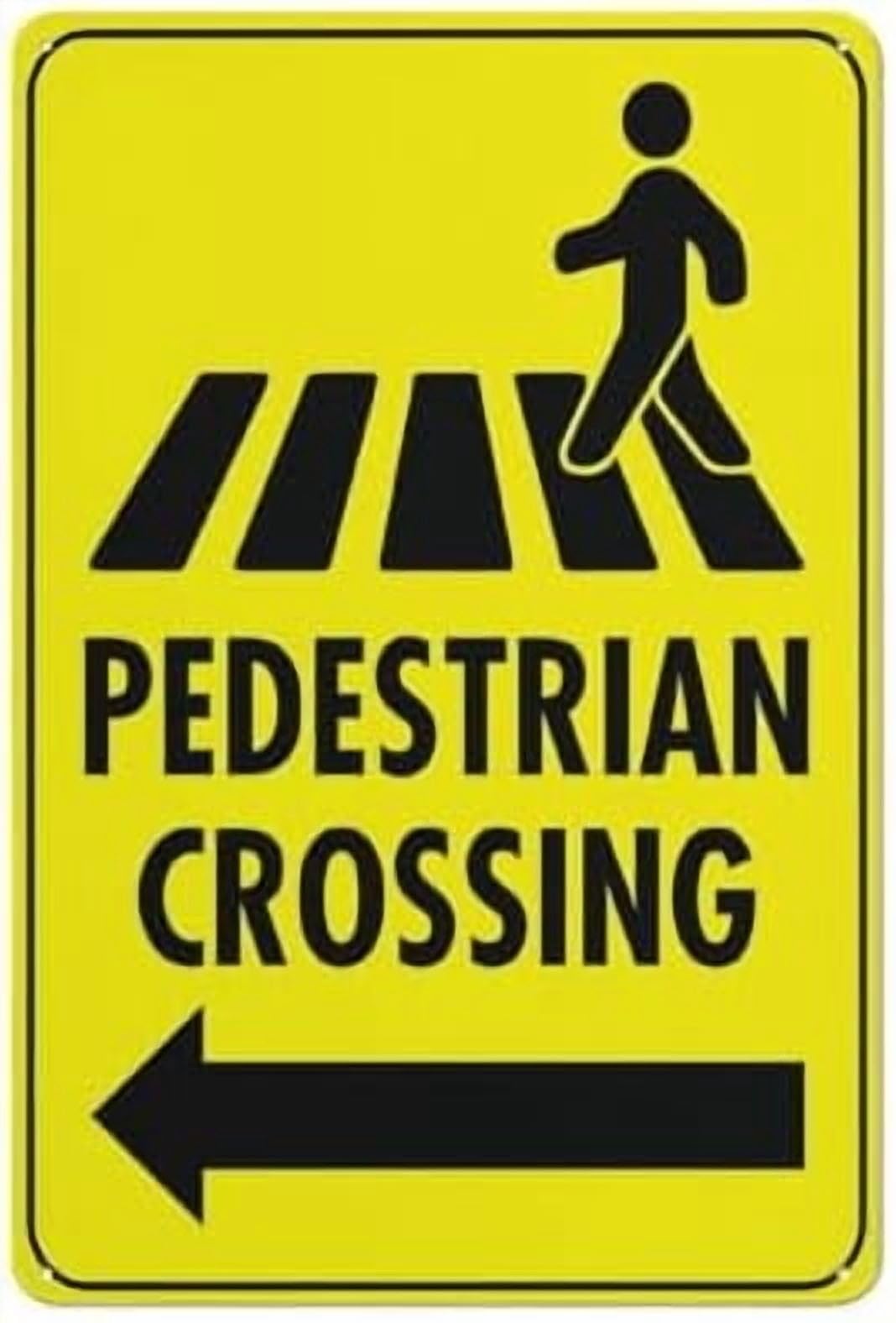 (2-Pack) Metal Tin Sign No Pedestrian Access Sign Signs 12X8 Signs Pre-Drilled Holes For Easy Mounting Indoor Or Outdoor Use For Fence Door Or Gate