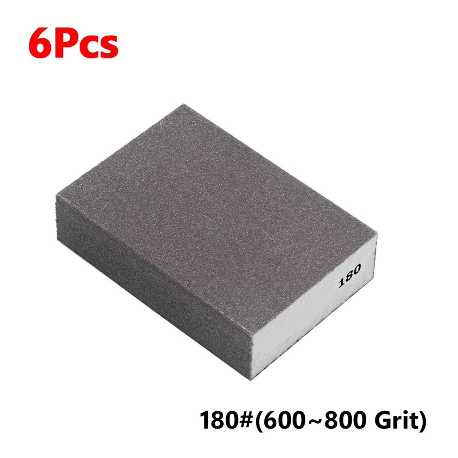 Lucidatura Spugne Abrasive Blocchi Spugna Sabbie Blocco Mobili in Legno Metallo Carta Vetrata Lavabile(6pcs 600-800 Grit)
