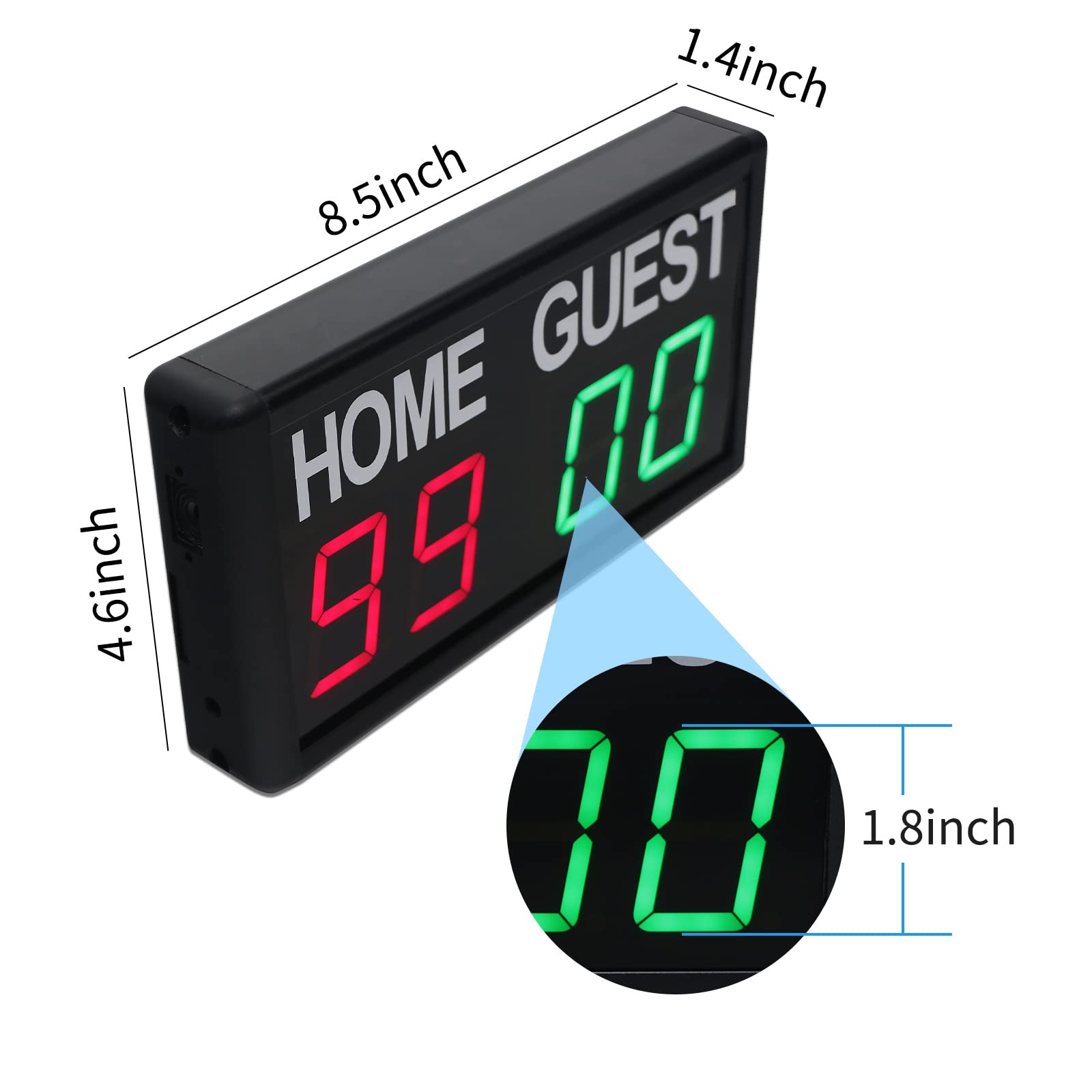 GAN XIN Electronic Scoreboard,Digital Scoreboard with Remote,Portable