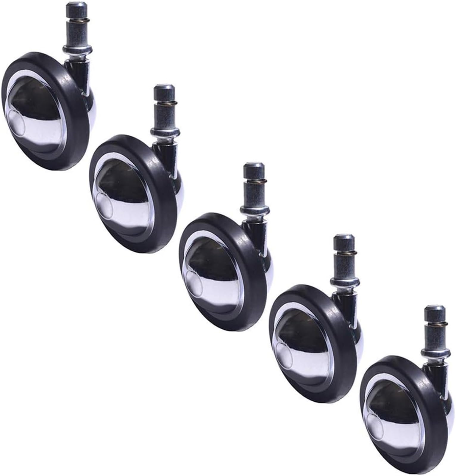 Roulette pivotante chaise de bureau roulettes 58mm roulettes à billes roulettes de remplacement en métal Circlip 11mm lot de 5