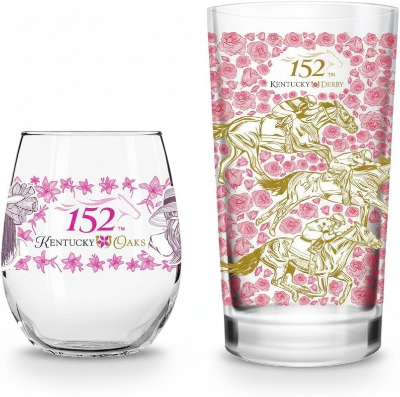 Official 2026 Mint Julep Glasses (12oz) – 152nd Churchill Downs Collection, Set of 4