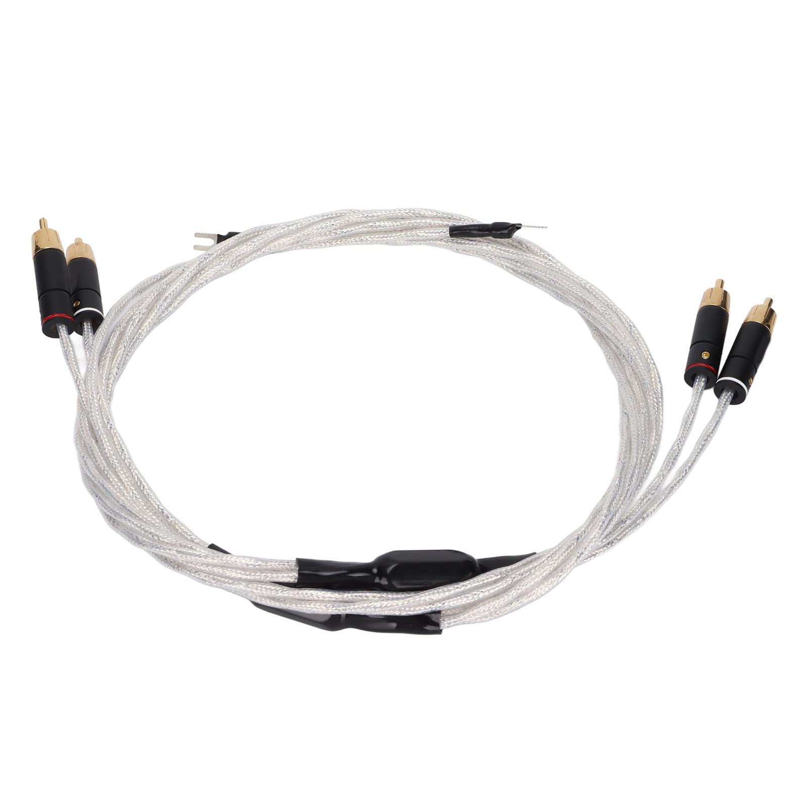 Cavo per Audiofili, Cavi Aux Stereo Placcati in Argento e Oro a Bassa capacità per Tablet con Altoparlanti HDTV (2M)