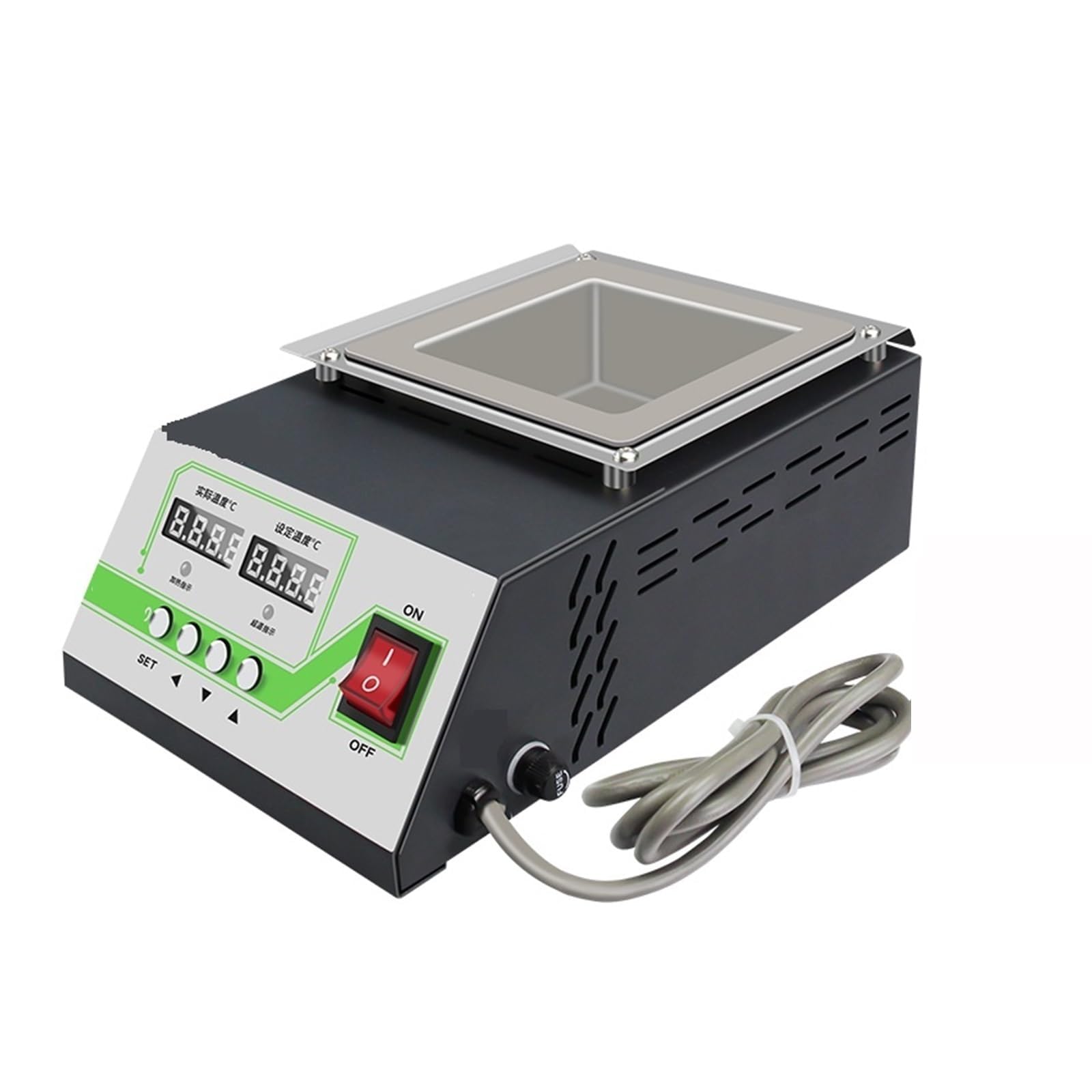 Crisol de Soldadura sin Plomo de 400 W, Capacidad de Soldadura de 1,2 kg/Temperatura Ajustable, para Soldadura