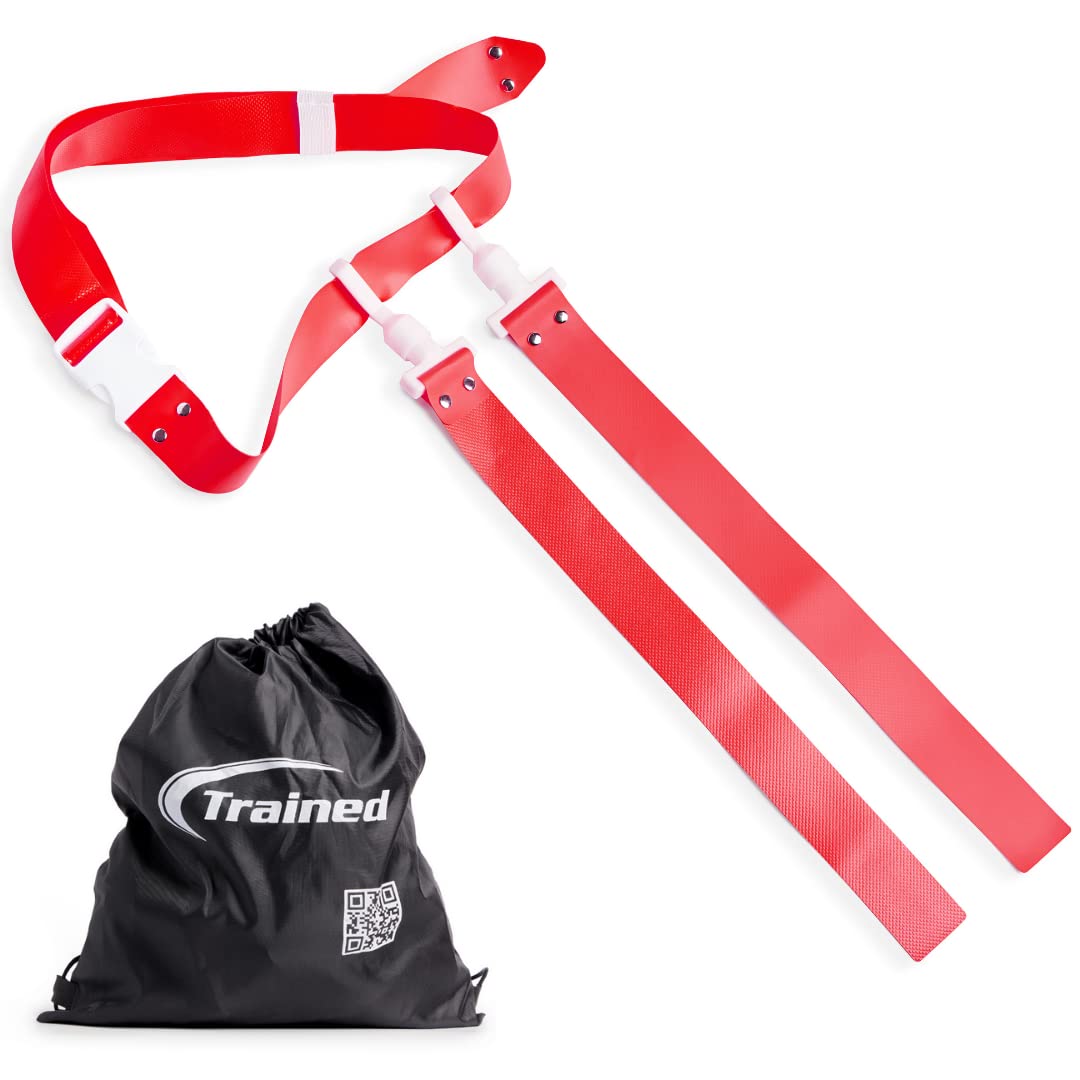 Trained 10 Man Flag Football Belts, 10 Player Adjustable Flag Football Set for Sports Teams, Training & Competition
