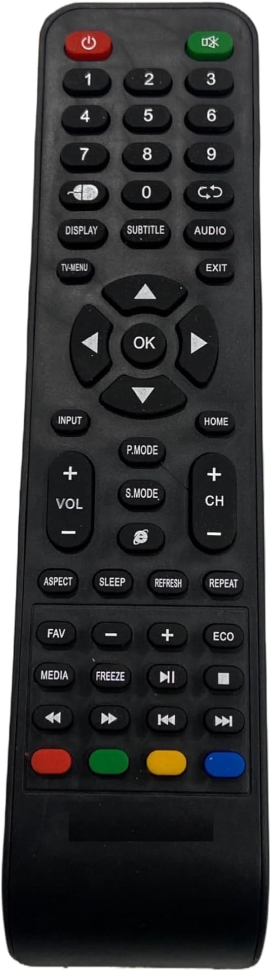 Remote Control 996 Compatible for Impex LED TV (Black) (Match with Your Old Remote)
