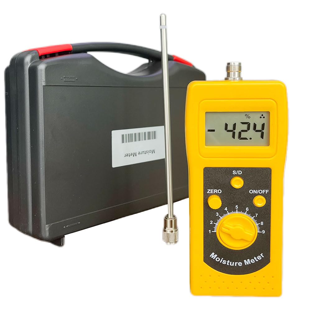 VTSYIQI Portable Chemical Powder Moisture Meter Tester with Precision Accuracy ± 0.5% n Range 0~80% Measurement Range 4 Digital LCD Display for Silver Sand Chemical Powder