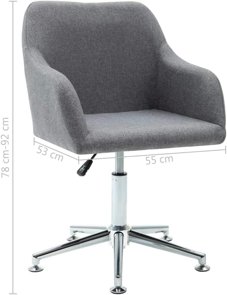 Swivel Dining Chair,Minimalist Chair,Living Room Chairs,Lounge Chairs,Coffee Shop Chairs,Reading Chairs,Accent Chair, for Kitchen,Living Room,Dining Room,Waiting room,Light Gray Fabric