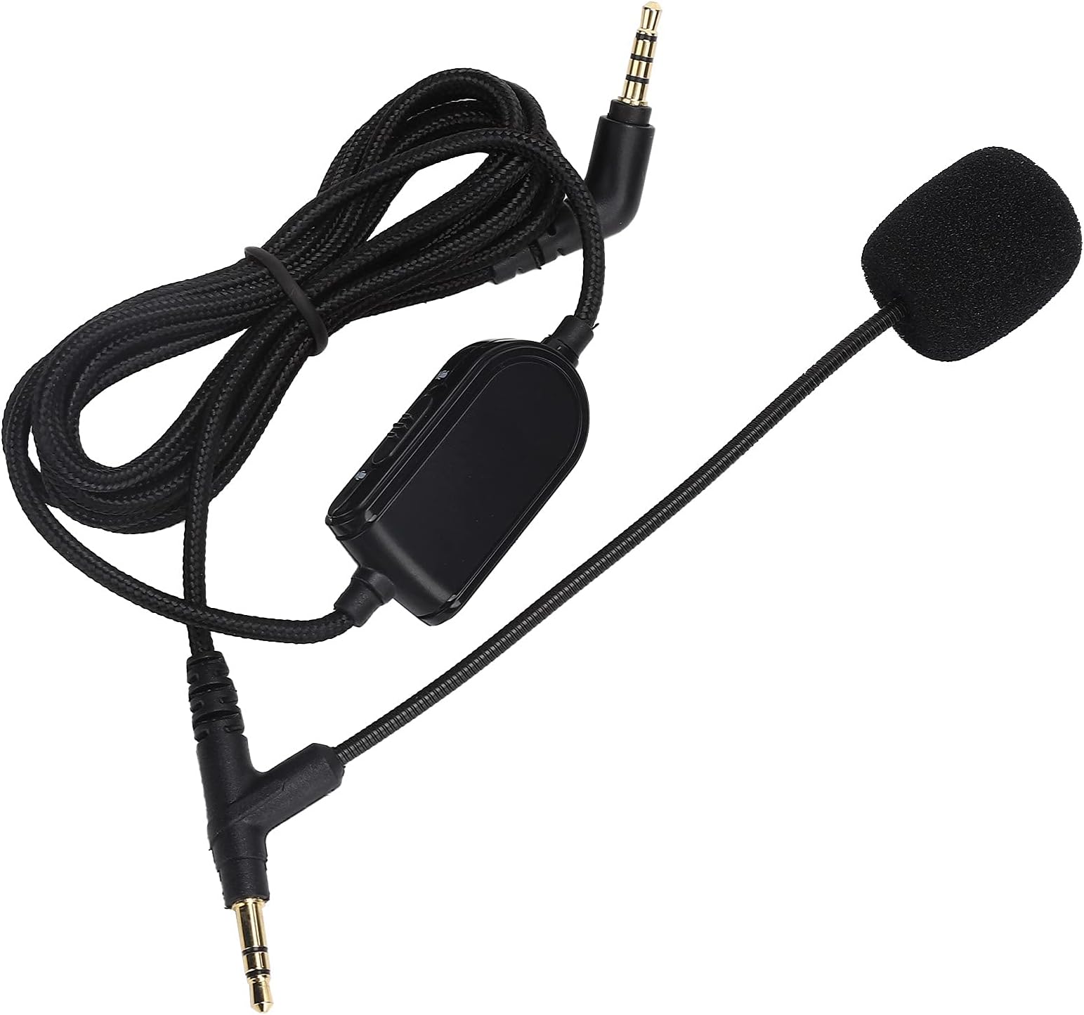 Headphone Cable, Gaming Headset Cord Line with Volume Control for V‑MODA, Cable with Adjustable Arm for Games, Listening to Music