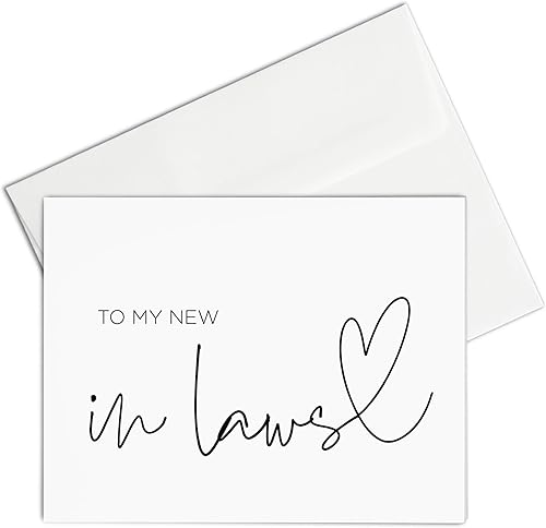 to My New in Laws, Mother Father in Law Wedding Day Card, Mom of Groom Gift, Dad of Bride Card