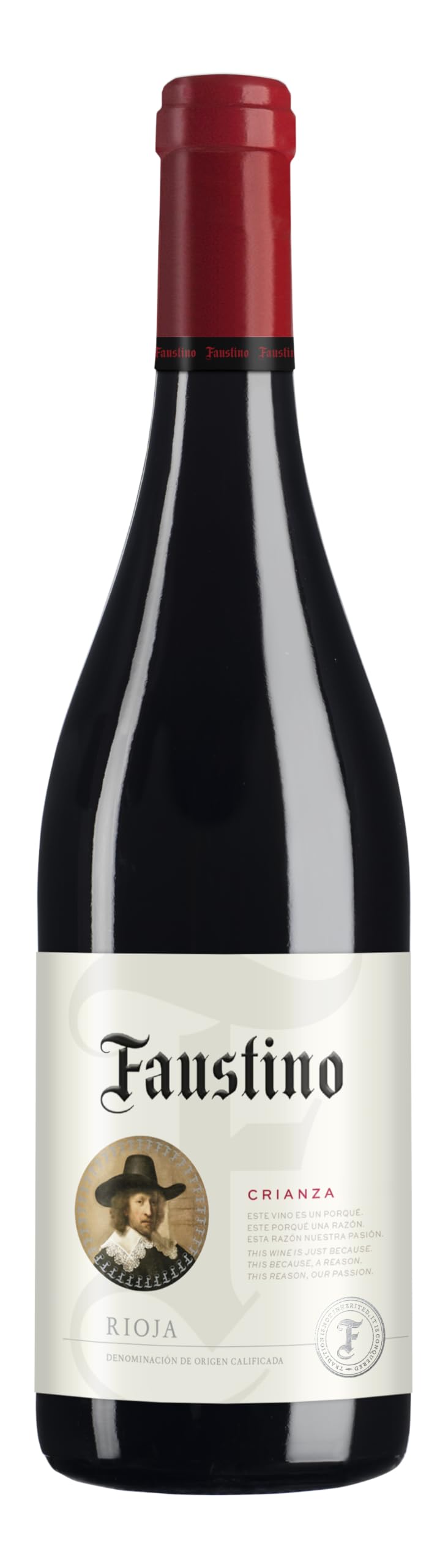 Faustino Crianza Rioja Red Wine 75cl, 13.5% ABV | Barrel Aged, Red Wine, Rich Complex | Rioja, Spain |
