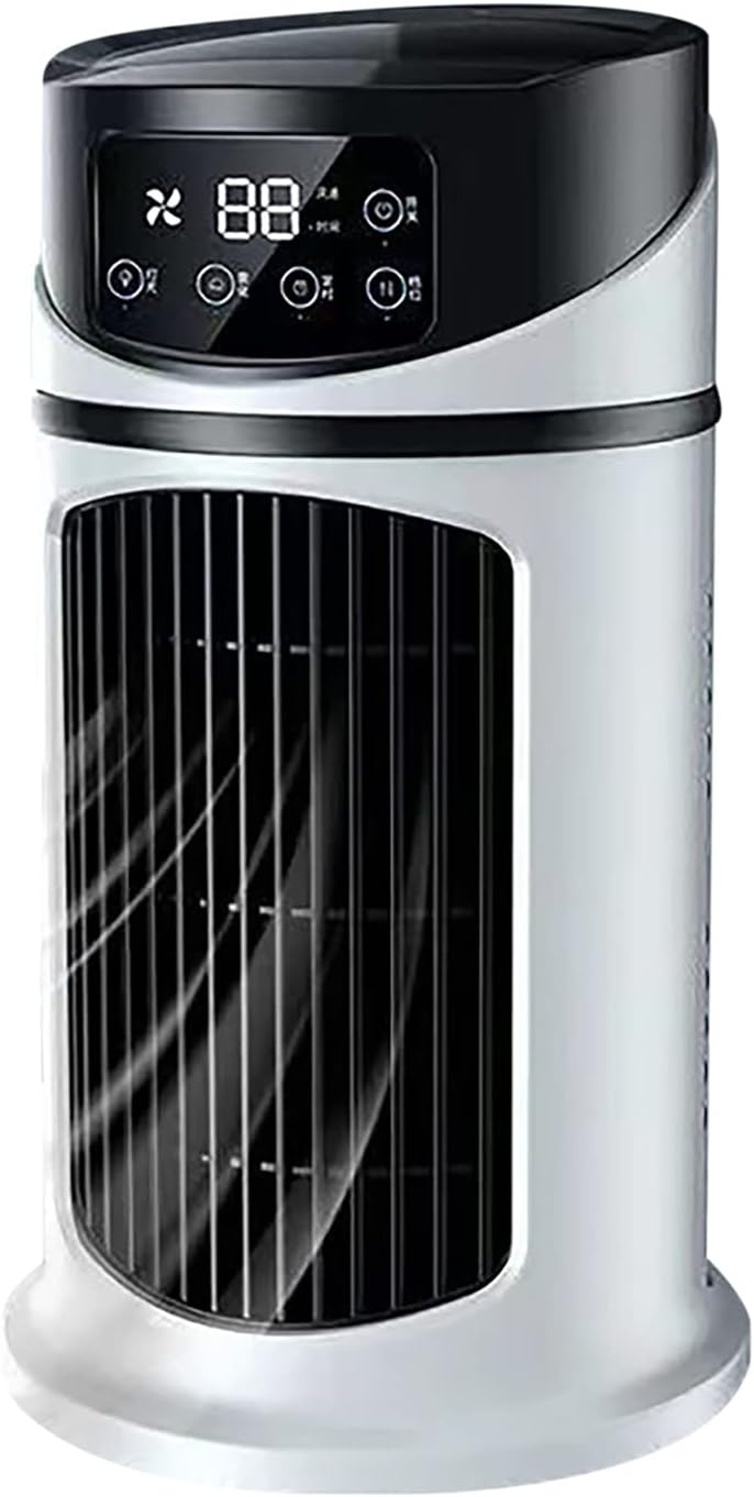 Portable Air Conditioners, 300ML Eaporatie Air Cooler with 5 Wind Speed, Timer, Small Cool Fan Air Conditioner for Home Bedroom Office #3 (White)