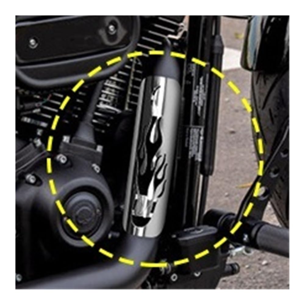 Paracalore Scarico per H&Arley per Tubo di Scarico Universale per Moto Copertura dello Scudo Termico Silenziatore Protezione Accessori