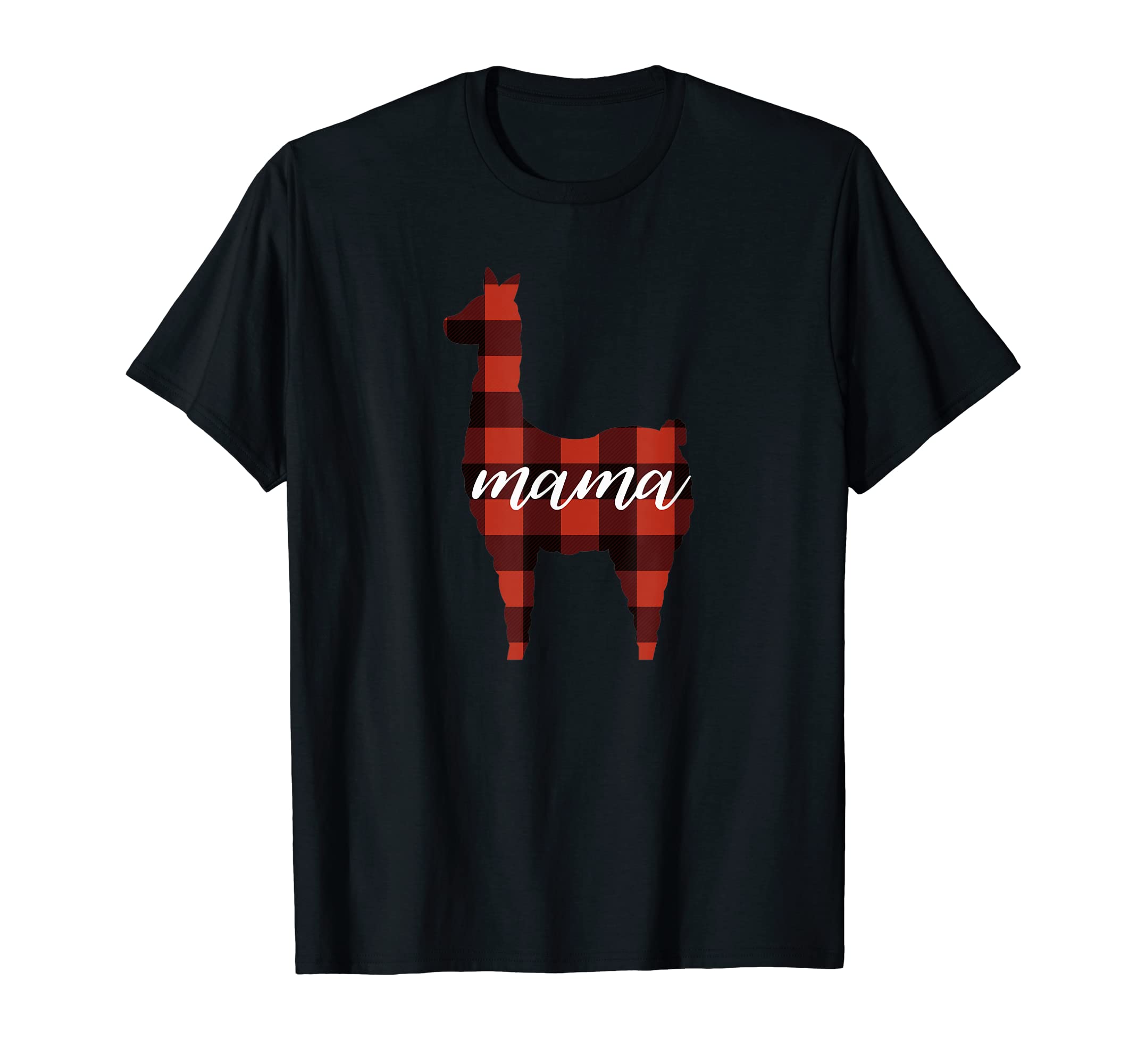 Mama Llama Tee, Buffalo Plaid Llama Mama Shirt, Mama Llama T-Shirt
