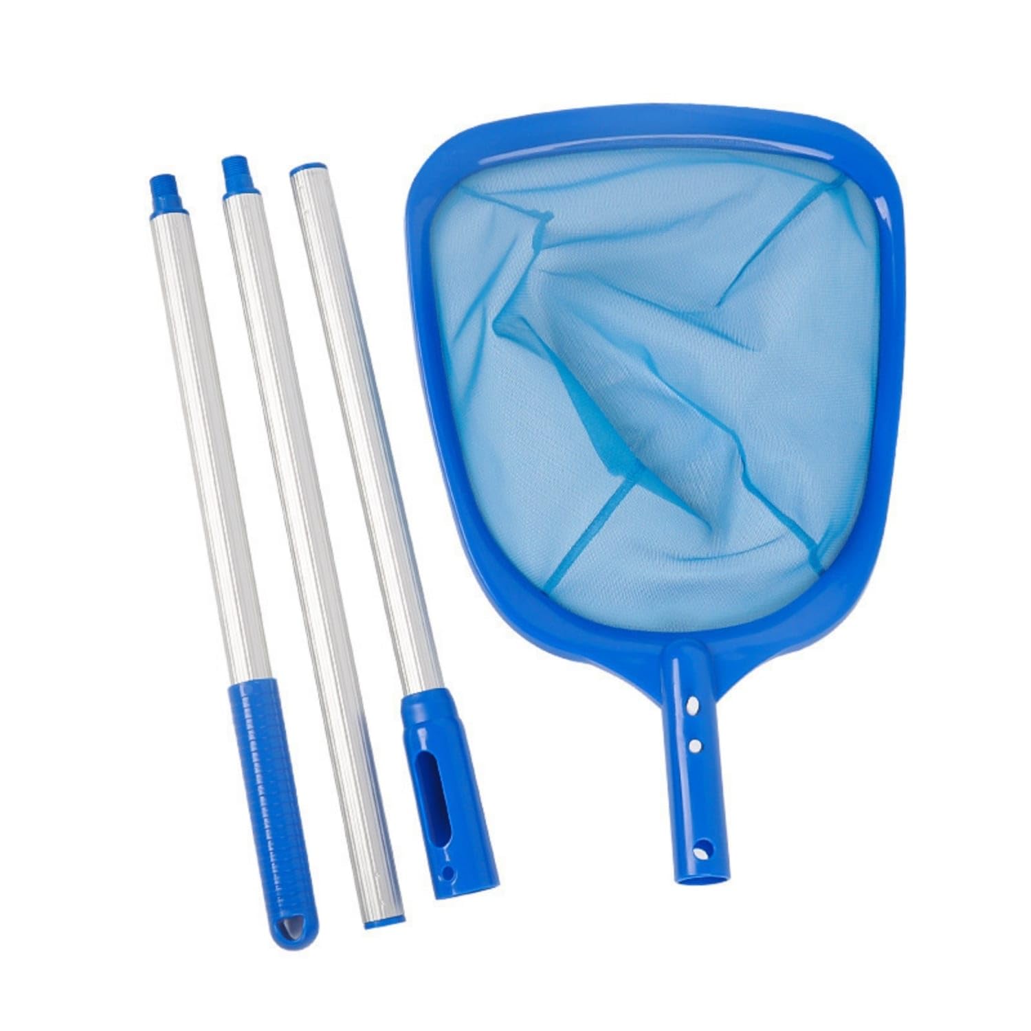 Telescoping Telescopic Pool Pole Extendable Pool Cleaning Pole with Aluminum Rod Lightweight for Swimming Pools, Net W 3-Section a-image-9
