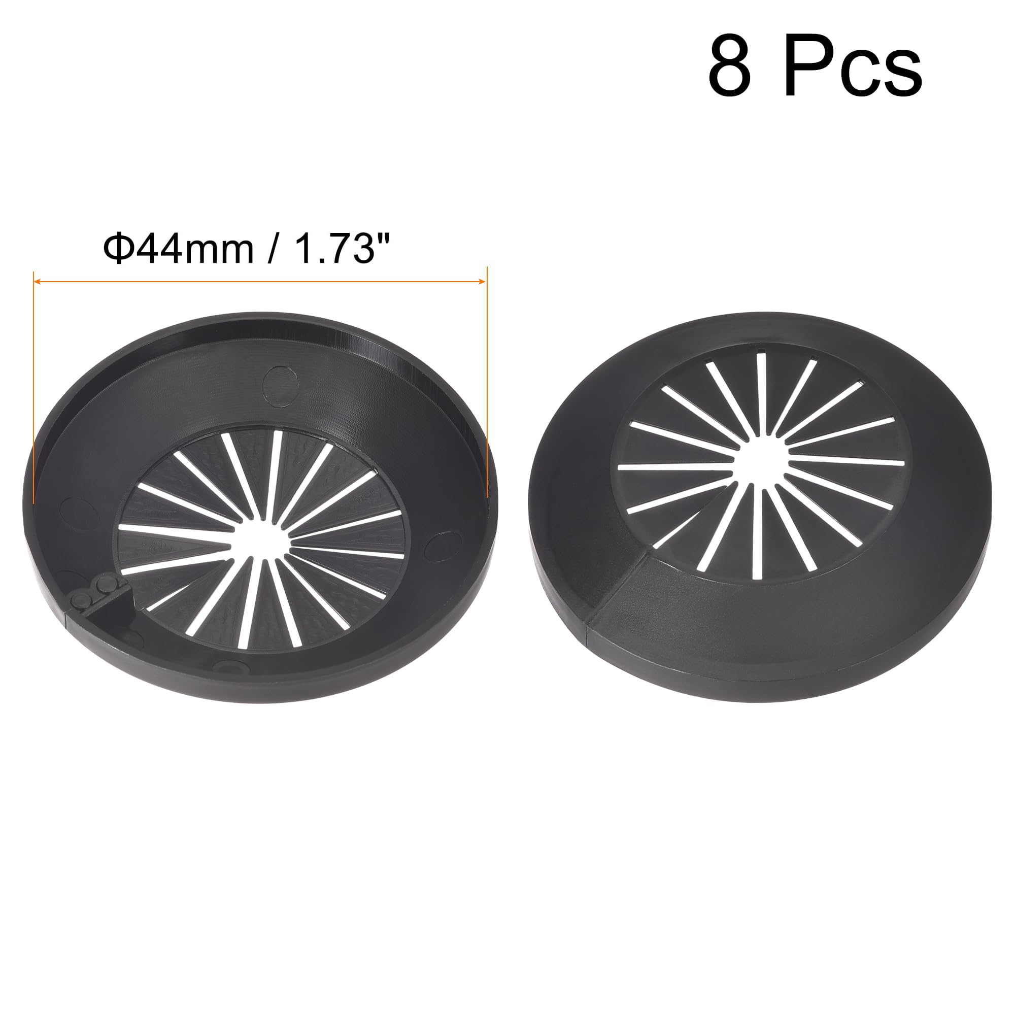 TOP-VIGOR 8pcs 15mm-40mm Pipe Cover Decoration, PP Plastic Escutcheon Pipe Collar for Water Pipe Drain Line - Image 4