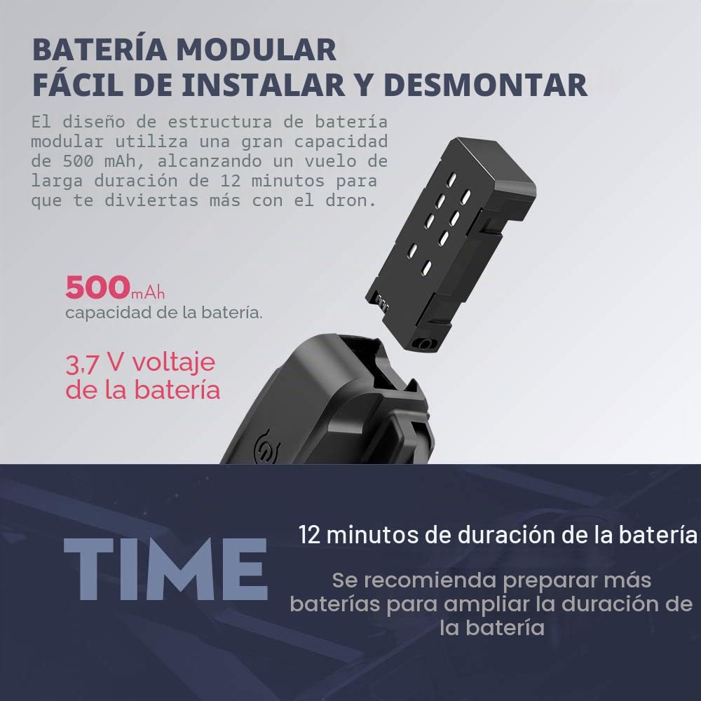 Goolsky Dron con cámara 4K, cámara de Seguimiento de Vuelo, Sensor de Gravedad, Gestos, Foto, vídeo, retención de altitud, Modo sin Cabeza, para Adultos y s