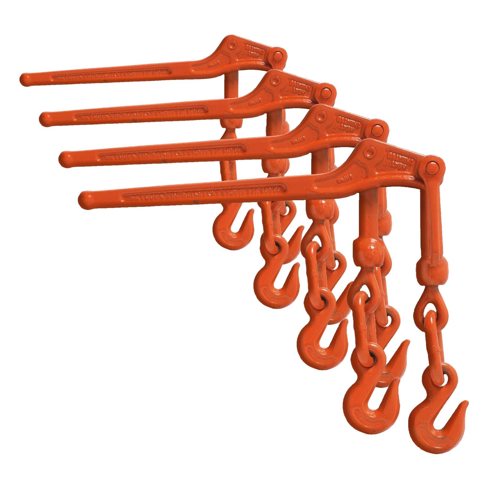 Koch 098212 1/4-Inch Lever Load Binder, Orange (Pack of 4)