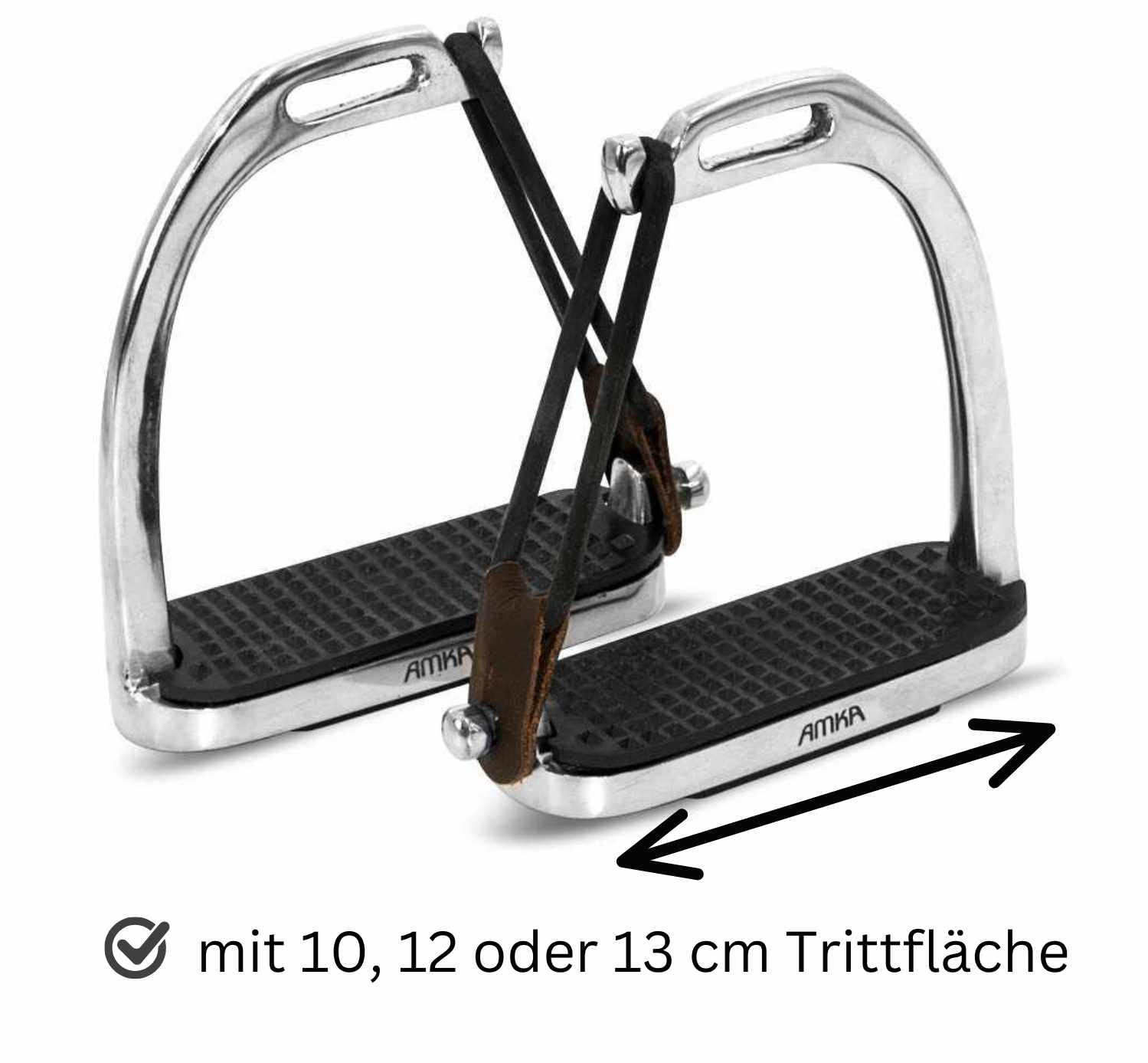 AMKA Étrier de sécurité en acier inoxydable avec articulation, étrier flexible 10 cm, 12 cm, 13 cm