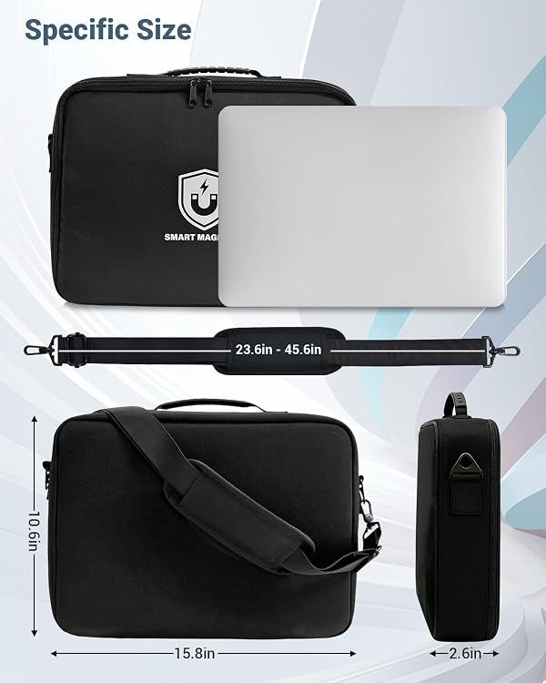 Magnetic Laptop Stand Bag, Portable Magnet Laptop Holder With Handle for Flat Steel Trucks, Job Sites, Walls, Hands-Free Magnetic Tool Workstation Bag for Travelers, Workers, Technicians by NEWMEIL - Used condition - Image 5