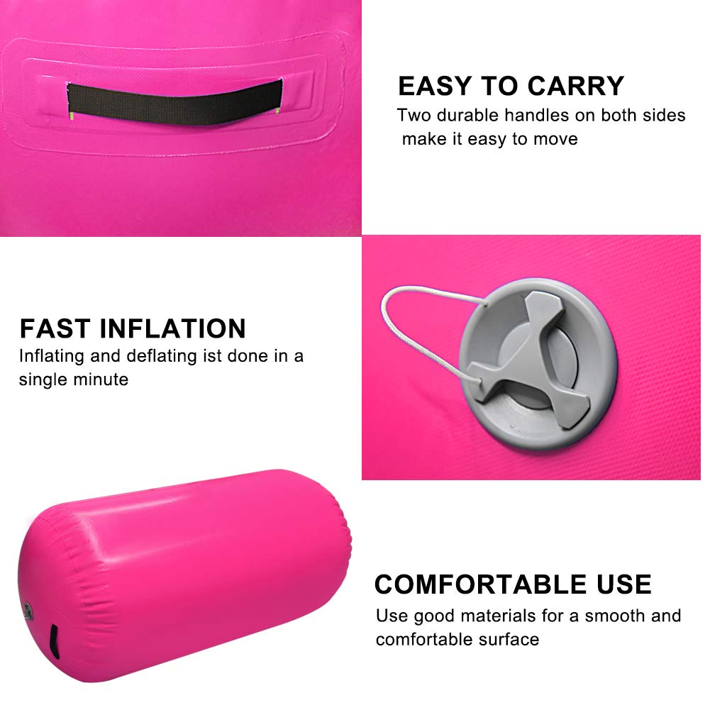 Air Roll - Rulli gonfiabili per yoga, ginnastica, cilindro con pompa