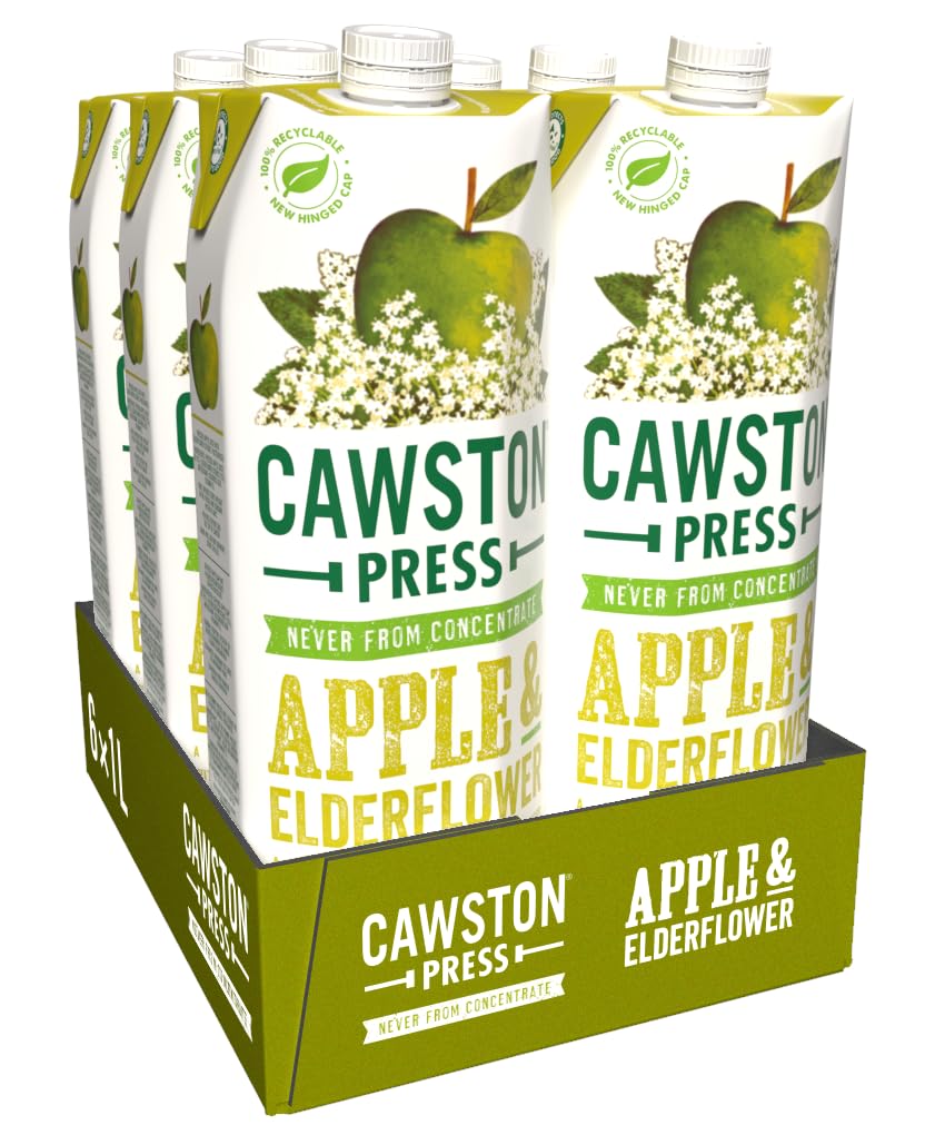 Cawston Press Apple & Elderflower Pressed Juice, 1 l, Pack of 6