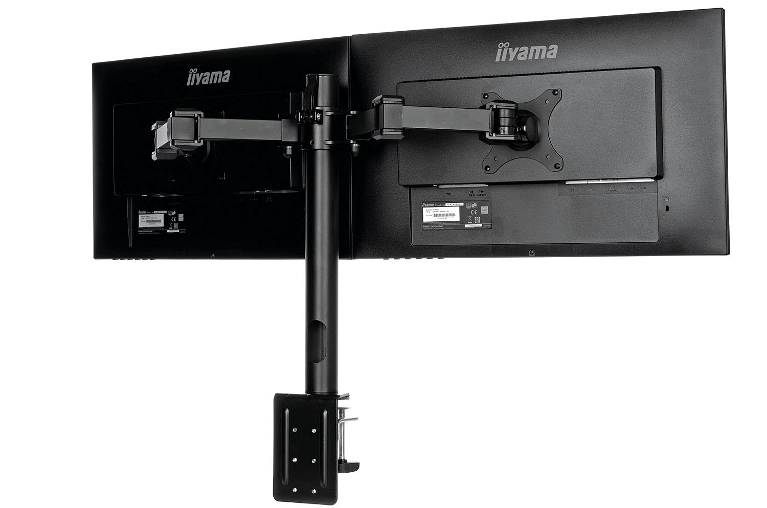 iiyama support de bureau double moniteurs DS1002C-B1 Réglages manuels Attache par pince Noir