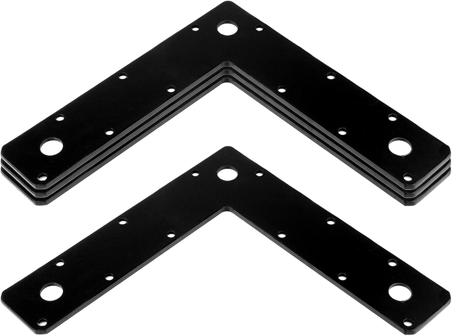 4 Pcs Flat Corner BrMLK ,9" x 9" L Shaped Mending Plate,for Furniture, Shelves...