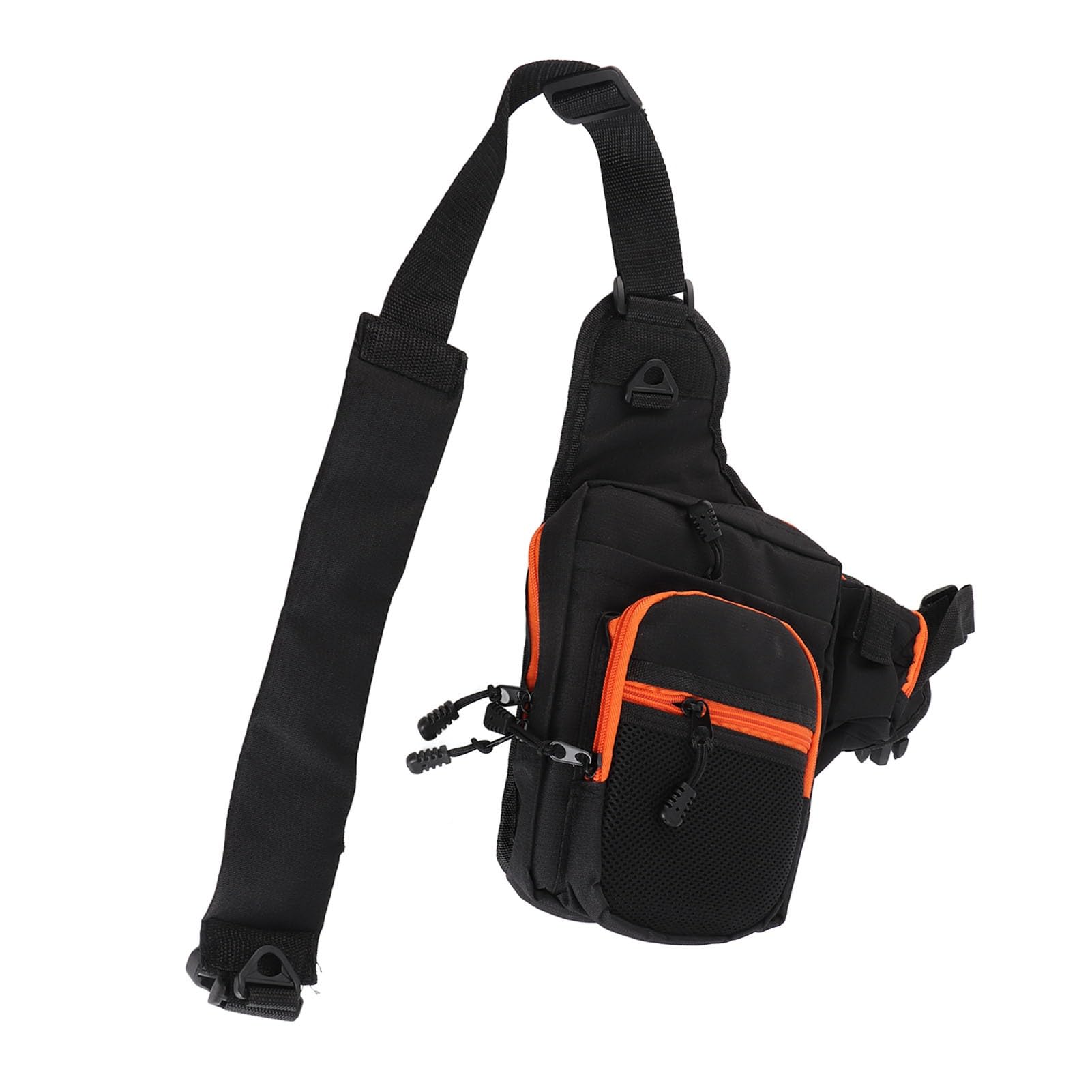Acouto 32*39*12CM Torba Wędkarska ILure Wielofunkcyjny Wodoodporny Płócienny Kołowrotek Torba na Przynęty Pudełko itp. Kieszenie na Szczypce do Twojego Wielofunkcyjnego Liczne i Sprzęty do (BLACK)