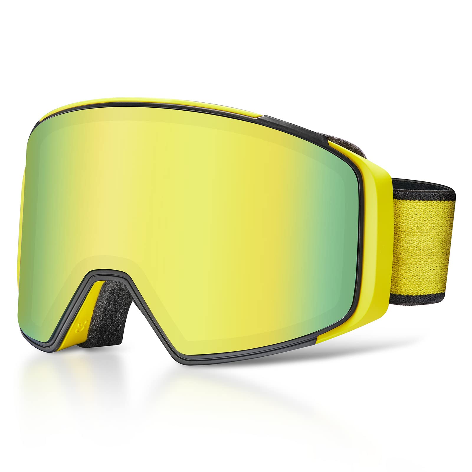 AVAWAY Masque de Ski Homme Femme Lunettes de Ski Lentille magnétique UV Protection Remplaçable, résistant à l'eau, au brouillard et au vent, Solide et sûr, Ski Snowboard Autres Sports Hiver