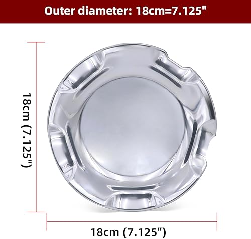 Miniatura 4 de 1 pieza 7 18 pulgadas acabado pulido aluminio estilo en blanco personalizado coche camión llanta rueda cubo tapa central se adapta a 2007-2013