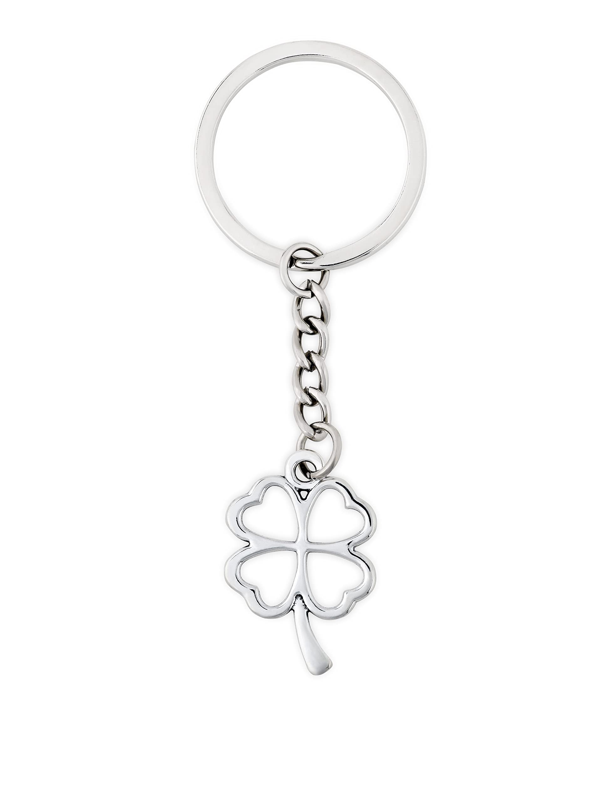HAQUILLuckly Clover Keychain - Beautiful Plant Nature Four Leaf Charm, Lucky Gift for Nature Lovers