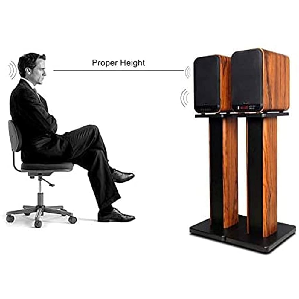 Speaker Stands,Wooden Surround Speaker Stands, Floor-Standing Universal Speaker Stands,Easy To Assemble,Suitable For Home Offices,Theaters (Style 1