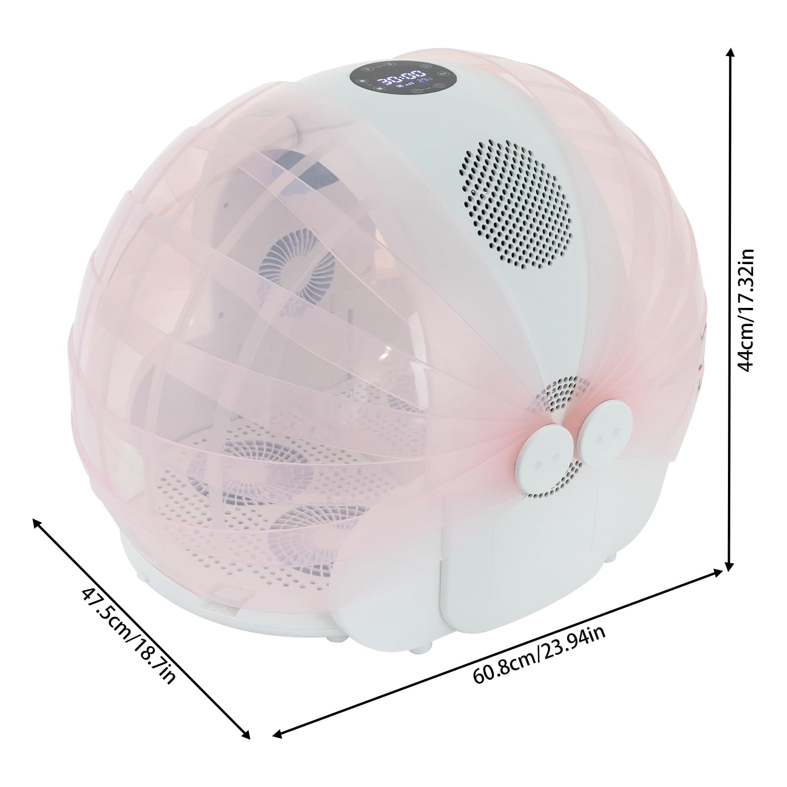 Secchiello automatico per animali domestici, portatile, pieghevole, 600 W, scatola di asciugatura elettrica a 360°, temperatura regolabile, per animali domestici, gatti e cani