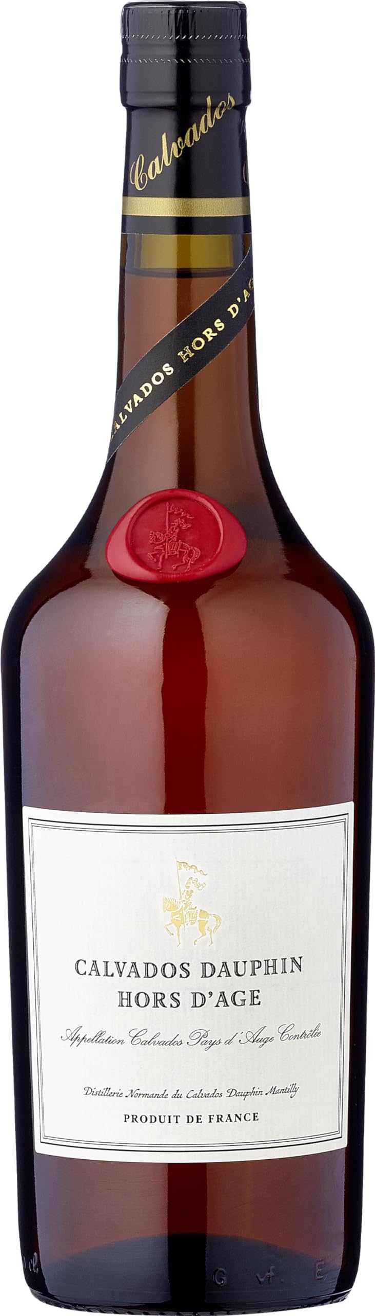 Dauphin Calvados Hors d‘Age – Lang gereifter, fruchtbetonter Apfelbrand aus der Normandie mit 40% vol. (1 x 0,7l)