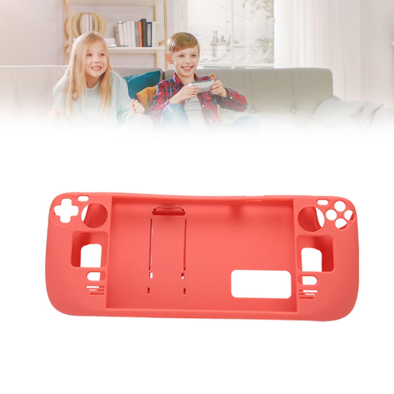 Copertura Protettiva per Steam Deck Custodia Antiurto con Cavalletto, Copertura Protettiva per Supporto PC Previene il Dolore, Design Ergonomico con Presa Migliorata per Steam