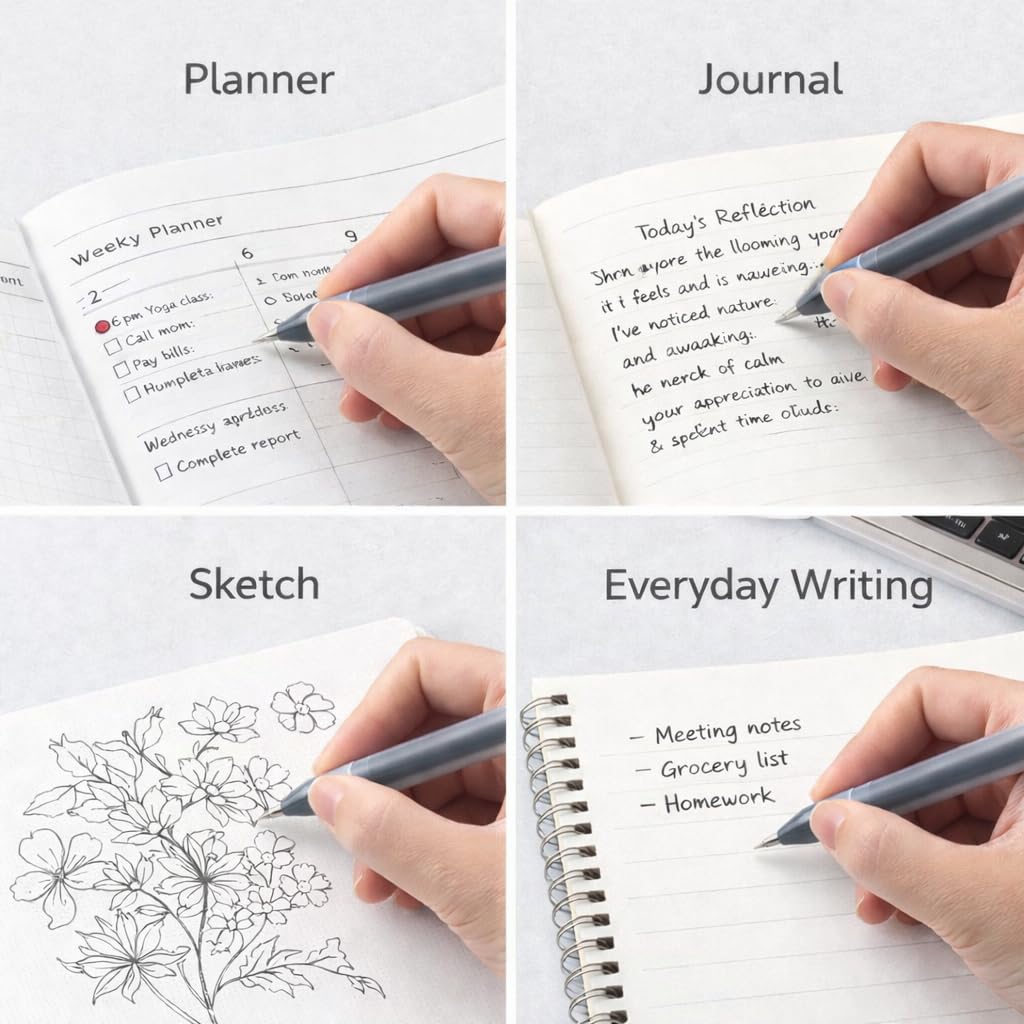 Muji 0 38 mm Pen Smooth Gel Ink Ballpoint Pens - Fine Tip Black Ink Cap Type - — view 3