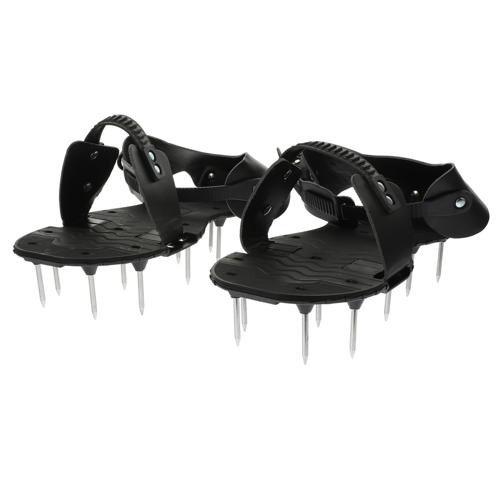 Happyyami 1 Pair of Turf Spikes for Lawn Aeration Gardening Shoes Adjustable Straps