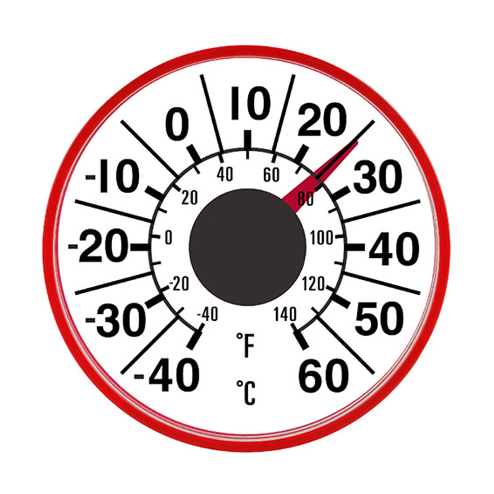 Stick on Temperature Meter for Glass Surfaces Weather Resistant Designs Wall Mount Thermograph Ideal for Home Work Area Adhesive Thermograph