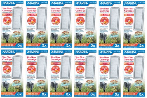 Hagen Marina Slim Filter Zeolite Plus Ceramic Cartridge for Aquarium, 3 count (12 Pack) Hagen Marina Slim Filter Zeolite Plus Ceramic Cartridge for Aquarium, 3 count (12 Pack)