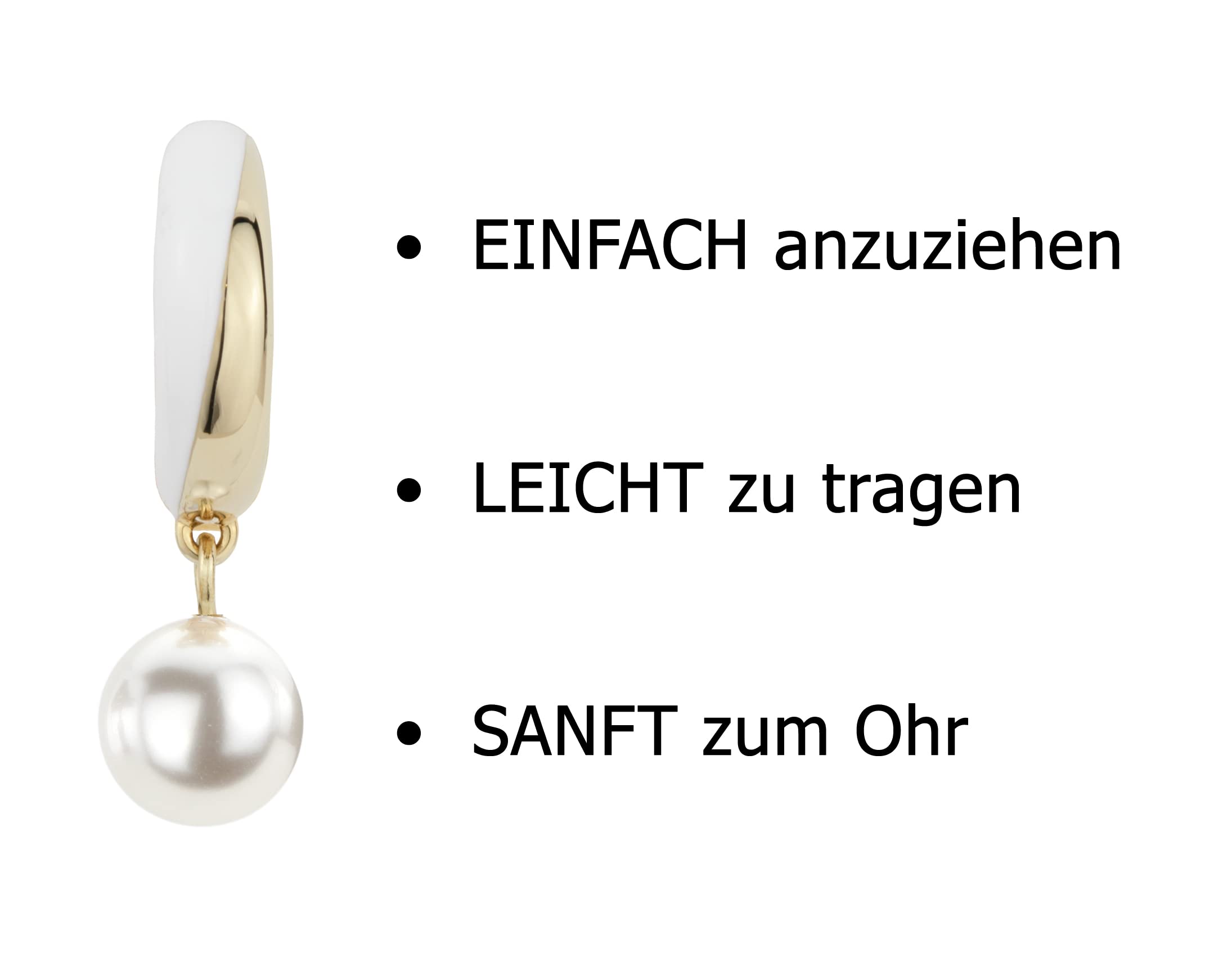 Traveller Ohrclip - Hänger - Perle - Email