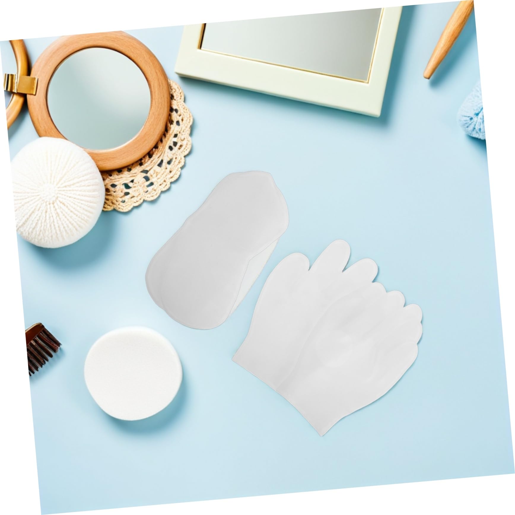TOYANDONA 8 Calzini e Guanti in Silicone Gel per Piedi e Mani Idratanti Esfolianti e Riutilizzabili della Secca e Screpolata Elasticizzata per Rigenerazione e Morbidezza