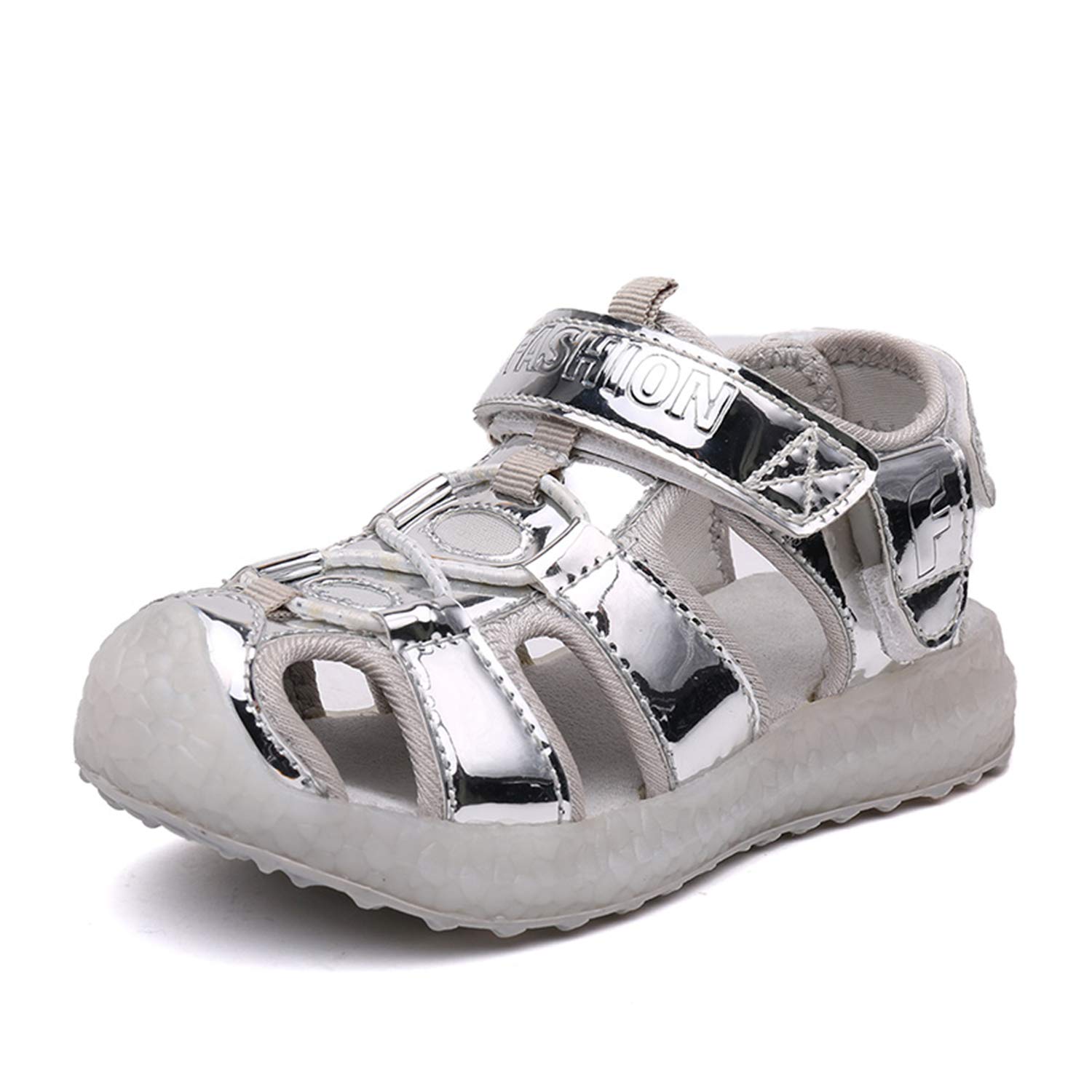 Kauson LED Zapatos Verano Ligero Transpirable Impermeable Bajo 7 Colores USB Carga Luminosas Parpadeo Deporte de Zapatillas con Luces Los Niños Niñas Adolescentes Slip on para La de Playa Zapatos