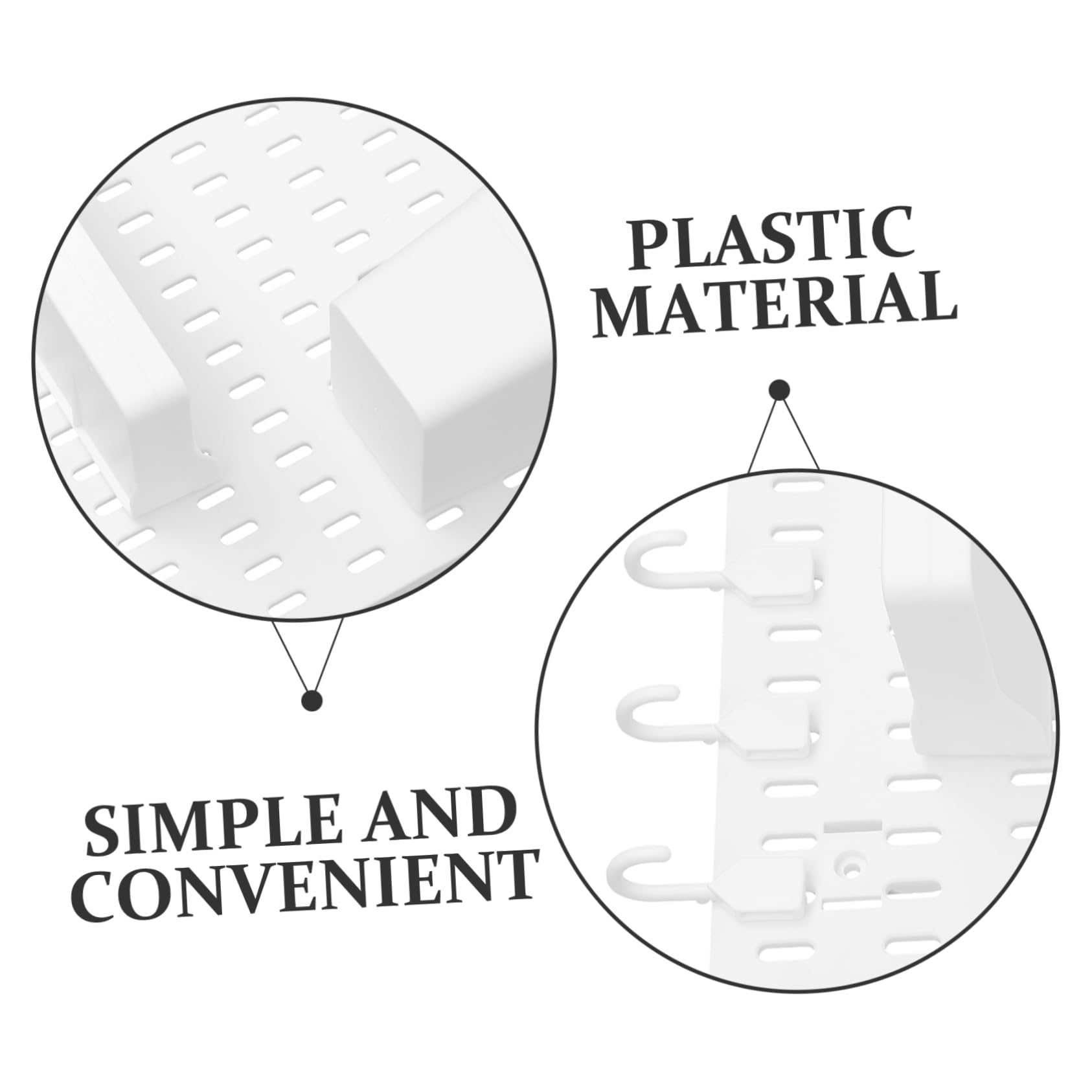 Wandmontierte Lochwand aus Pp mit Starker Tragfähigkeit und Platzsparender Aufbewahrung für Badezimmer und Wohnraum in Modernem Minimalistischen Design